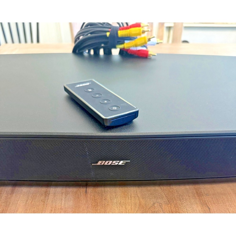 Bose Solo TV Sound System Black Wired Sounddeck With Remote Cables Model 410376